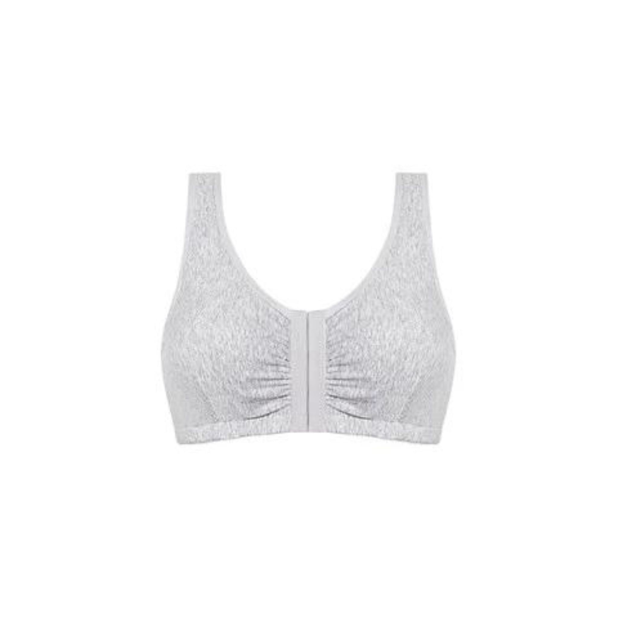 This soft front-fastening leisure bra is ideal to wear for lounging and sleeping. Front closure leisure bra with padded, adjustable straps Ultra–soft cotton fabric offers soothing comfort to sensitive skin Wide adjustable straps For the best support, it is recommended to wear an Amoena Leisure Form with this bra 90 % Cotton, 10% Spandex