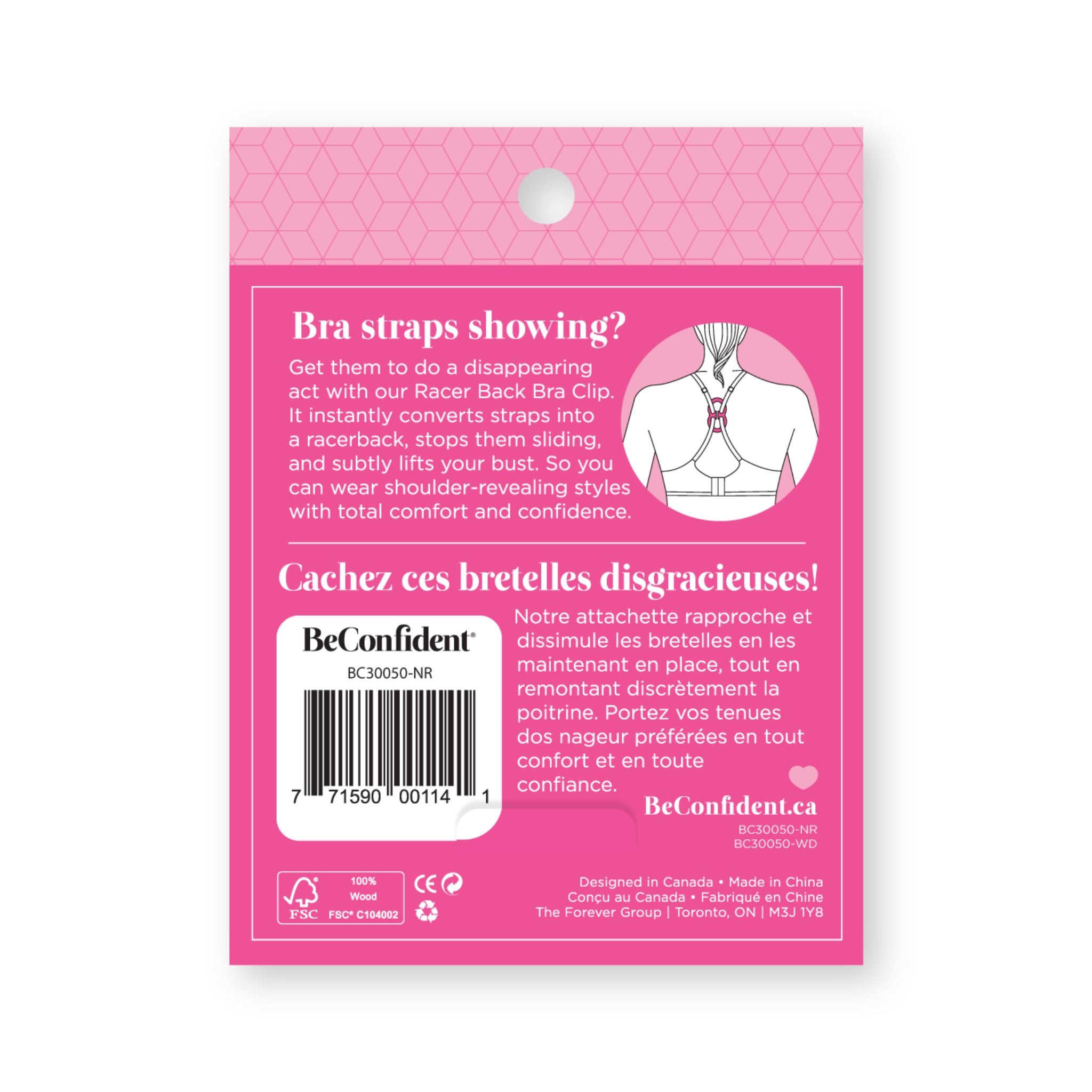 Get them to do a disappearing act with our Racer Back Bra Clip. It instantly converts straps into a racerback, stops them sliding, and subtly lifts your bust. So you can wear shoulder-revealing styles with total comfort and confidence. Comes in a pack of 3 - White, Black, Beige.