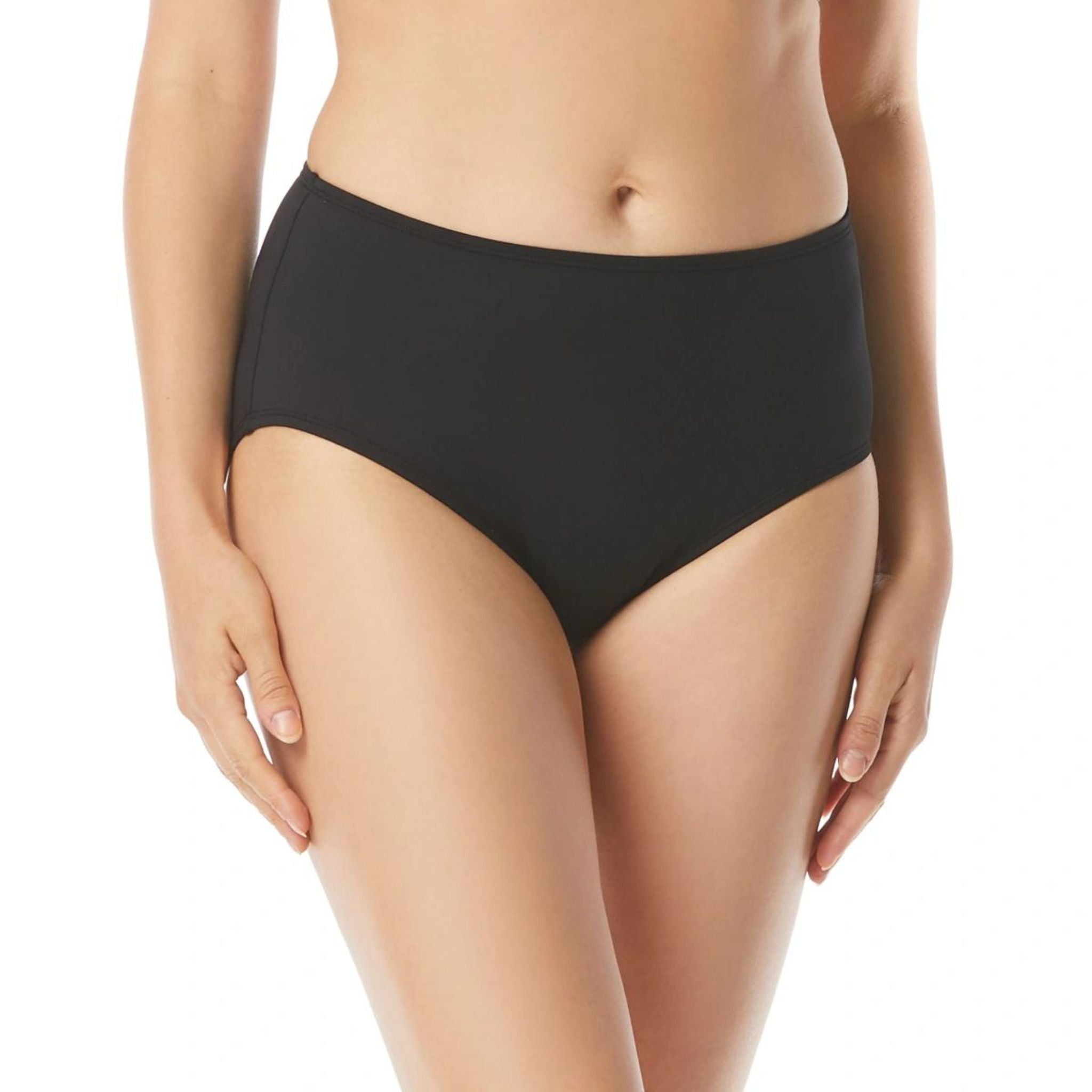 The comfortable and classic Beach House Chloe High Waisted Bikini Bottom provides dependable coverage and versatility. With a modest fit, and full coverage these high waisted bikini bottoms are sure to become your new favorite! Designed with high-end materials that bend with you for extra comfort and shape retention with chlorine resistance, colorfastness and swimwear that looks new longer.