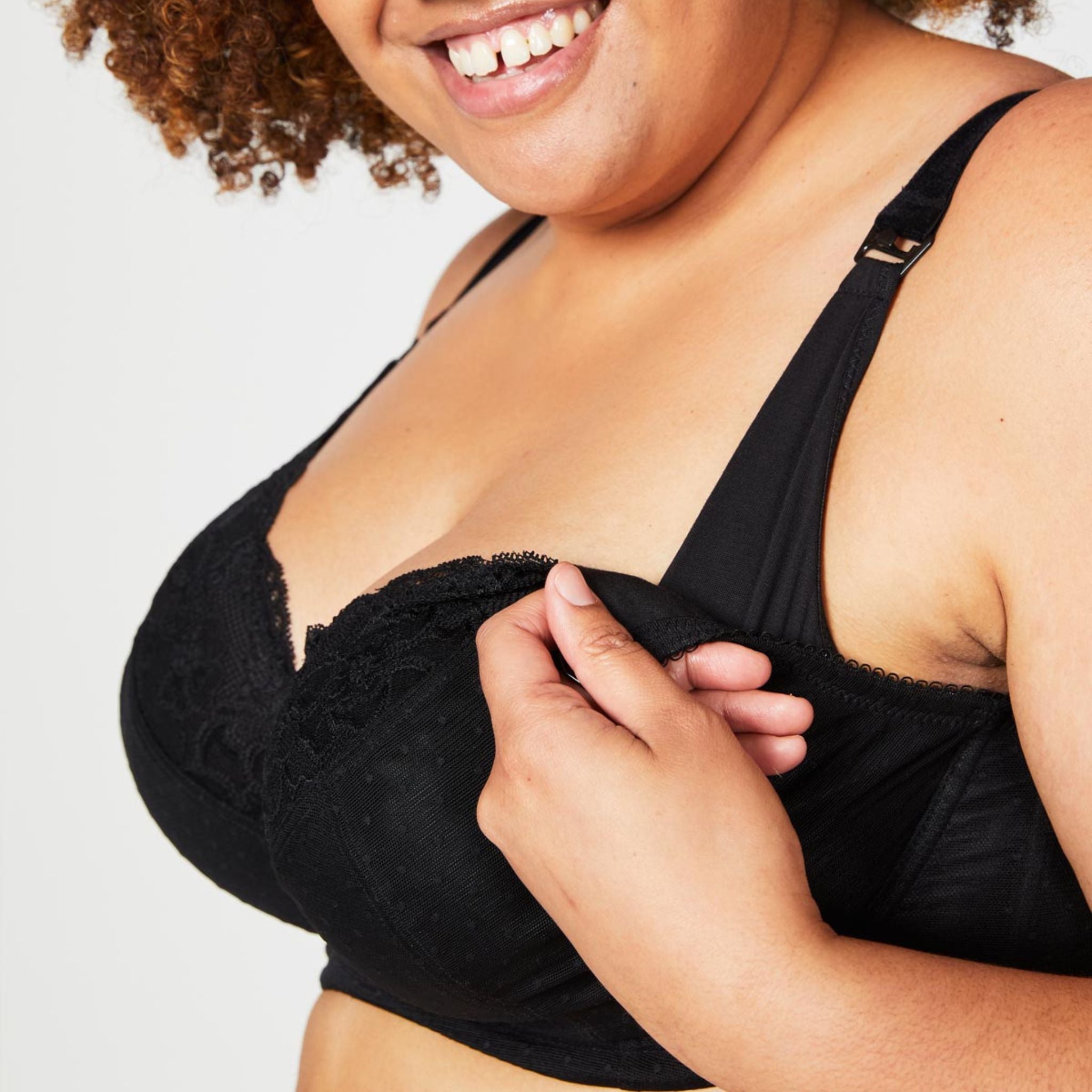 TimTams is the perfect work or evening bra that delivers the perfect mix of sophistication and versatility! This flexible wire lace top cup and spot mesh body is the perfect all day bra for women who desire a shapely profile! A rounded balconette shape bra with lower centre front. Featuring cotton-lined cups, wider short stretch velvet straps for comfort, laced edge stretch in the cup for growth and a superior lift, this bra will boost your confidence and bust line!