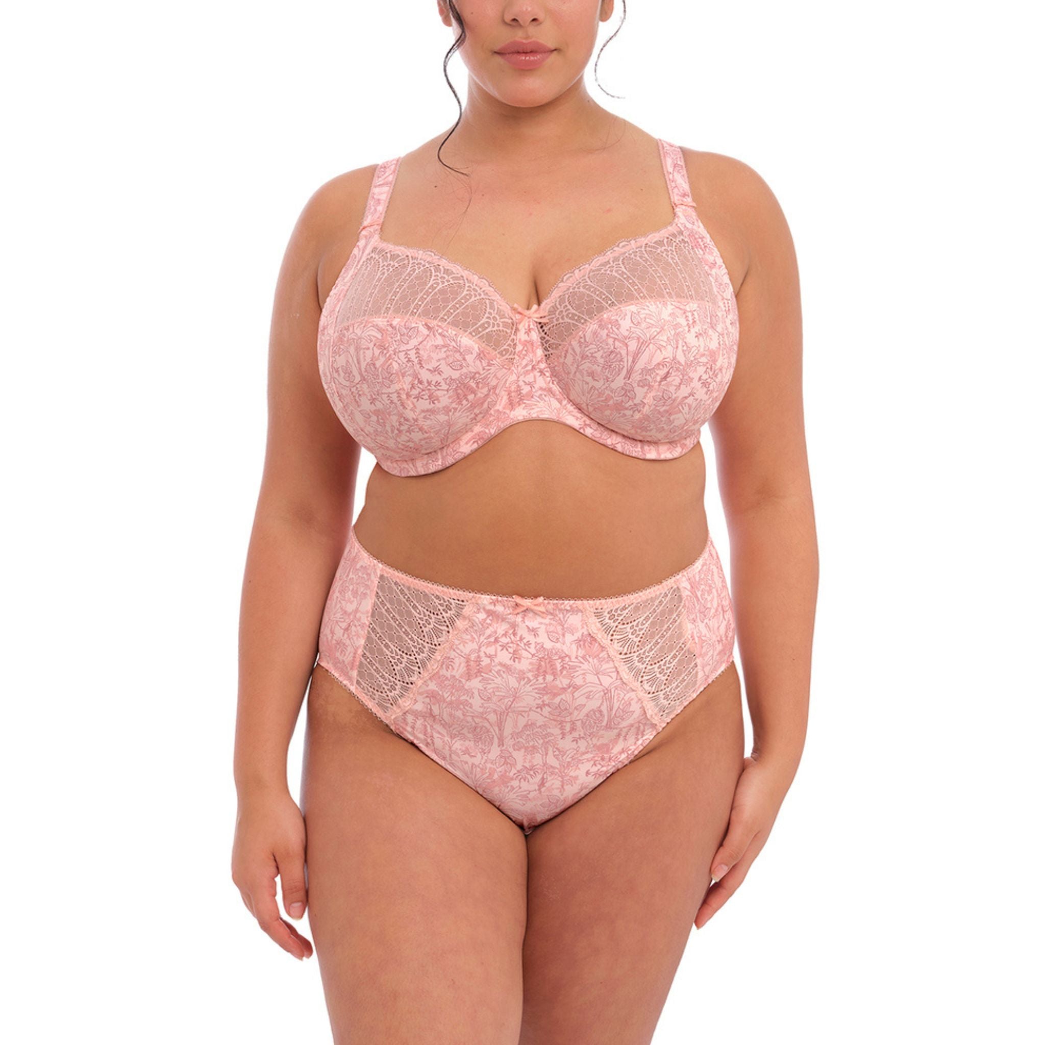 Give your wardrobe a spring makeover with Elomi's Mariella Banded Bra. Featuring a tropical jungle inspired print in a soft and feminine Peachy Tiger colourway, whilst always offering all day support.