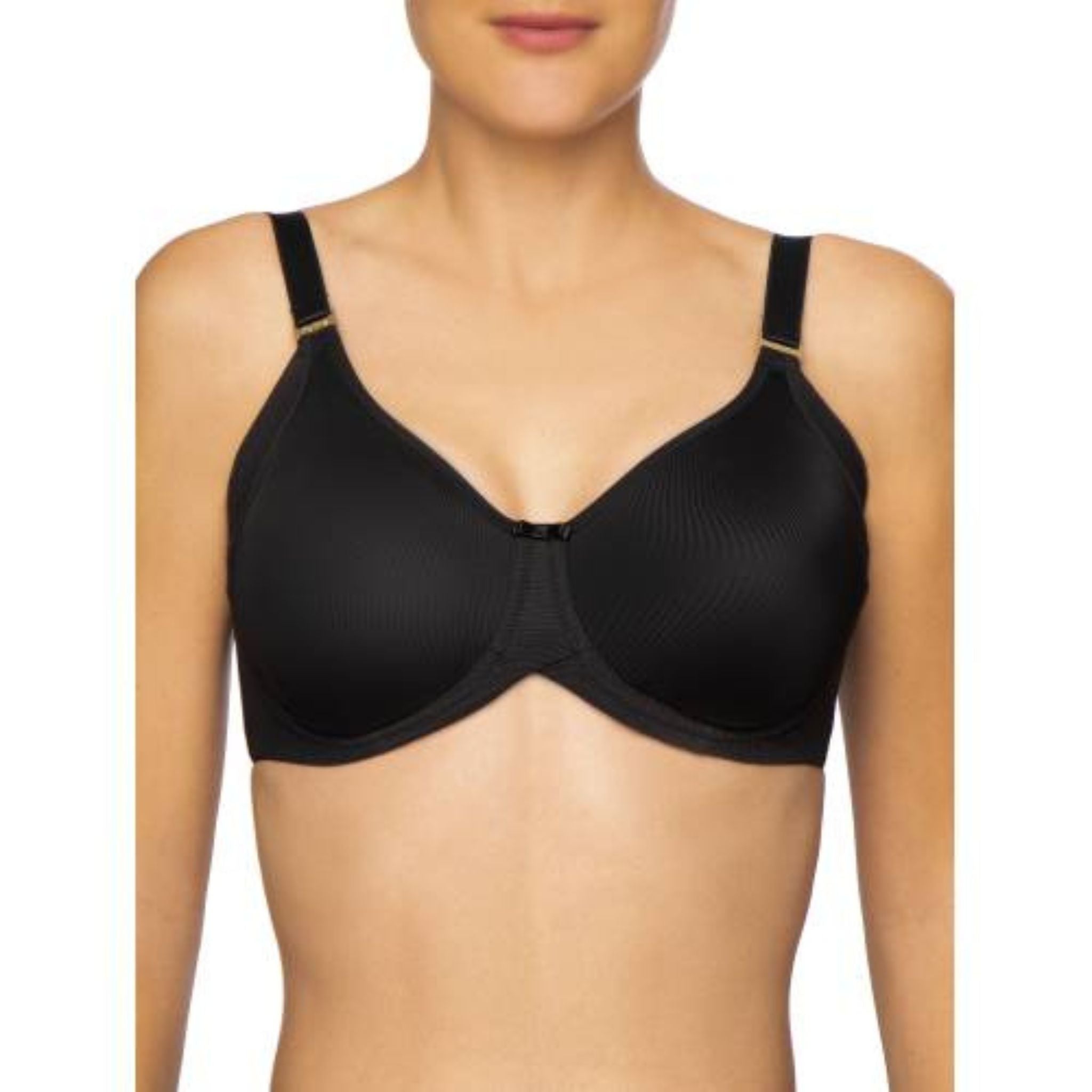 The Felina 208222 Minimizer Bra with Underwire is an ideal bra for women with larger breasts. Thanks to the mesh, which covers the entire underbust circumference and ends under the armpits, the breasts will not be able to escape on the sides of the bra. The straps are delicate, strong and regulated. The material on the cups is double and smooth. Felina logo visible on the tip of the cups.