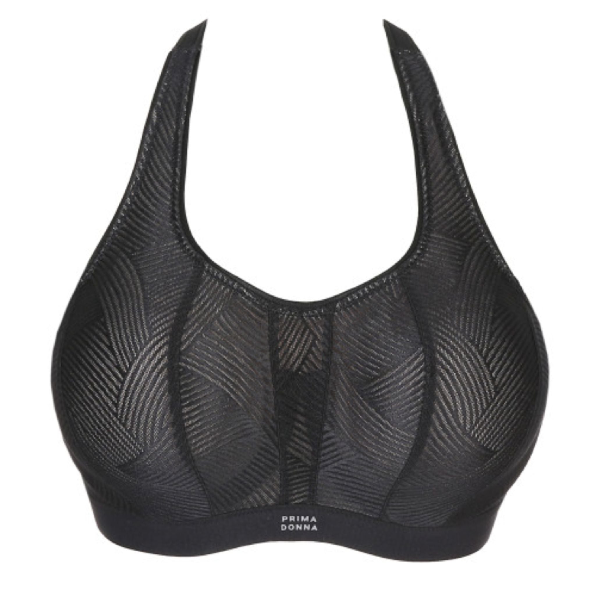 Not only will this underwire sports bra with padded cups give you a trendy look; it is incredibly comfortable while doing sports. The straps of this bra made from textured lace can be worn over the shoulders or crossed at the back. Perfect as a seductive sports top, or underneath all your tops – with or without a racer back.