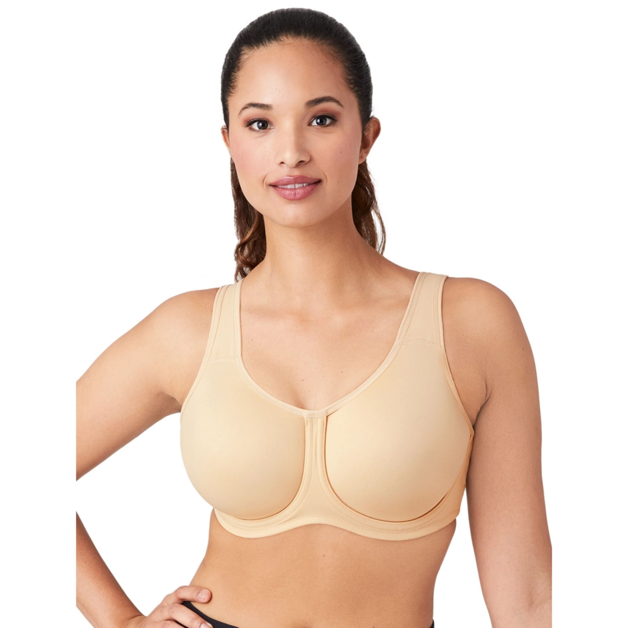 A sport bra like no other! Workout bra with a unique outside underwire minimizes bounce even during high-impact activities while it also delivers everyday comfort, so you never miss a beat! This underwire sport bra was specially designed to keep up with you no matter what moves you make.