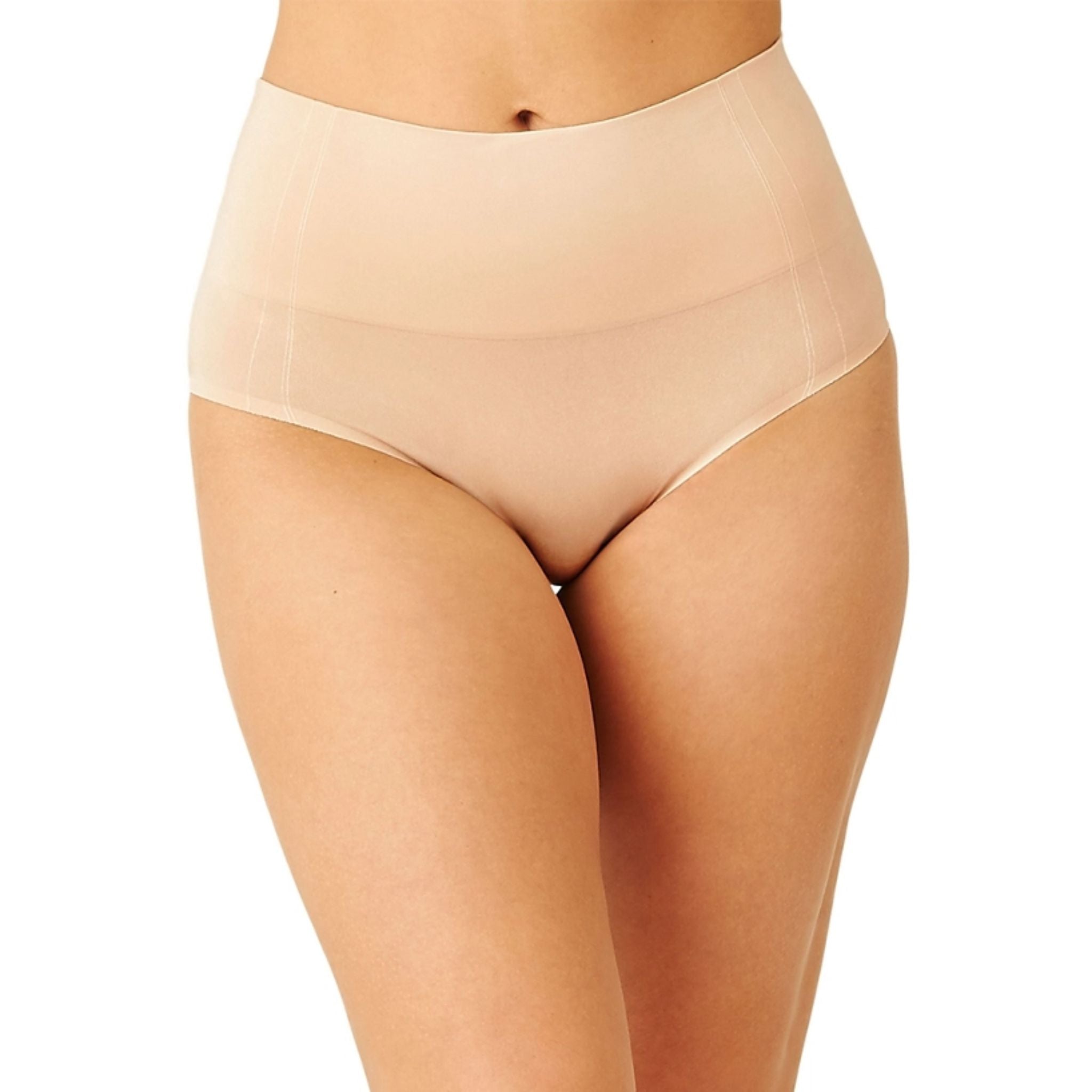 Smooth Series™ Shaping Brief gently flattens your tummy and virtually disappears under clothes, making it the perfect choice when you want a sleek look in an instant. Moderate control seamless shaping brief Wide two-ply waistband for comfort and smoothing Bonded leg openings virtually disappear under clothing Cotton gusset Fabric content: Body: 80% Nylon/20% Spandex; Gusset Lining: 100% Cotton