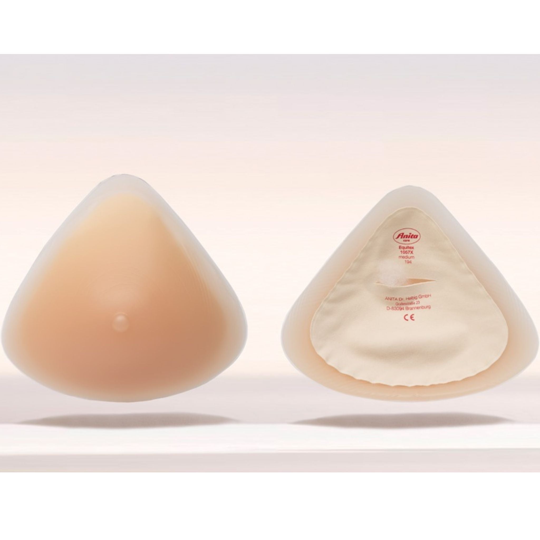 Multifunctional compensation shape for either side  Silicone cup with a thin edge  Breathable textile back made of microfibre  can be variably filled with medical nonwoven material