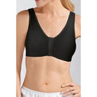 The popular Frances non-wired bra is available in black and white. Ideal for post-surgical or leisure wear, beloved by many because it fits so well and stays comfortable. Ultra-soft cotton fabric offers soothing comfort to sensitive skin, while the front fasteners are easy to use, even when your range of motion is diminished just after surgery.