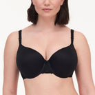 Memory foam underwire cups adapt to your shape for a truly personalized fit  Demi, low-cut coverage that creates a round and uplifted neckline  Embroidered mesh band lies smooths across the back  Convertible clip on the straps easily converts to a halter-neck or criss-cross style