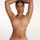 The Beyond Bra by Evelyn & Bobbie is one of the best wireless, adjustable bra on the market. Features adjustable comfort straps and a hook and eye closure on the back band that flexes to move with your body. Designed by women, crafted to support bigger busts. Fits up to a J cup! Seamless lift & separation, that supports like an underwire bra yet feels weightless on your body.