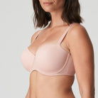 Seamless balcony bra with lightweight padded cups covered in a soft, smooth fabric. Powder Rose is a soft, feminine neutral.