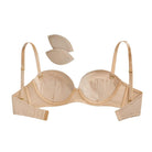 The "Sascha" bra gives a natural-looking curve and can be worn as a strapless push-up bra or an every day bra with the additional straps. The smooth microfiber appears seamless under clothes. The removable push-up padding makes this must-have bra versatile and a welcome addition to any petite woman's lingerie wardrobe. "Sascha" is also the perfect foundation bra for any formal dress or bridalwear. Finally, a strapless bra in a small bra size!