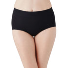 Uncomplicated and oh-so comfy, this easy-to-wear panty has an elastic-free waistband that won't pinch or dig and virtually vanishes under your clothes, making it the perfect start to any outfit.  Full coverage brief  Wide, elastic-free waistband won't pinch or dig and provides a smooth look under clothes  Bonded leg openings eliminate panty lines  Cotton gusset  Fabric content: Body: 79% Nylon/21% Spandex, Crotch Lining: 100% Cotton