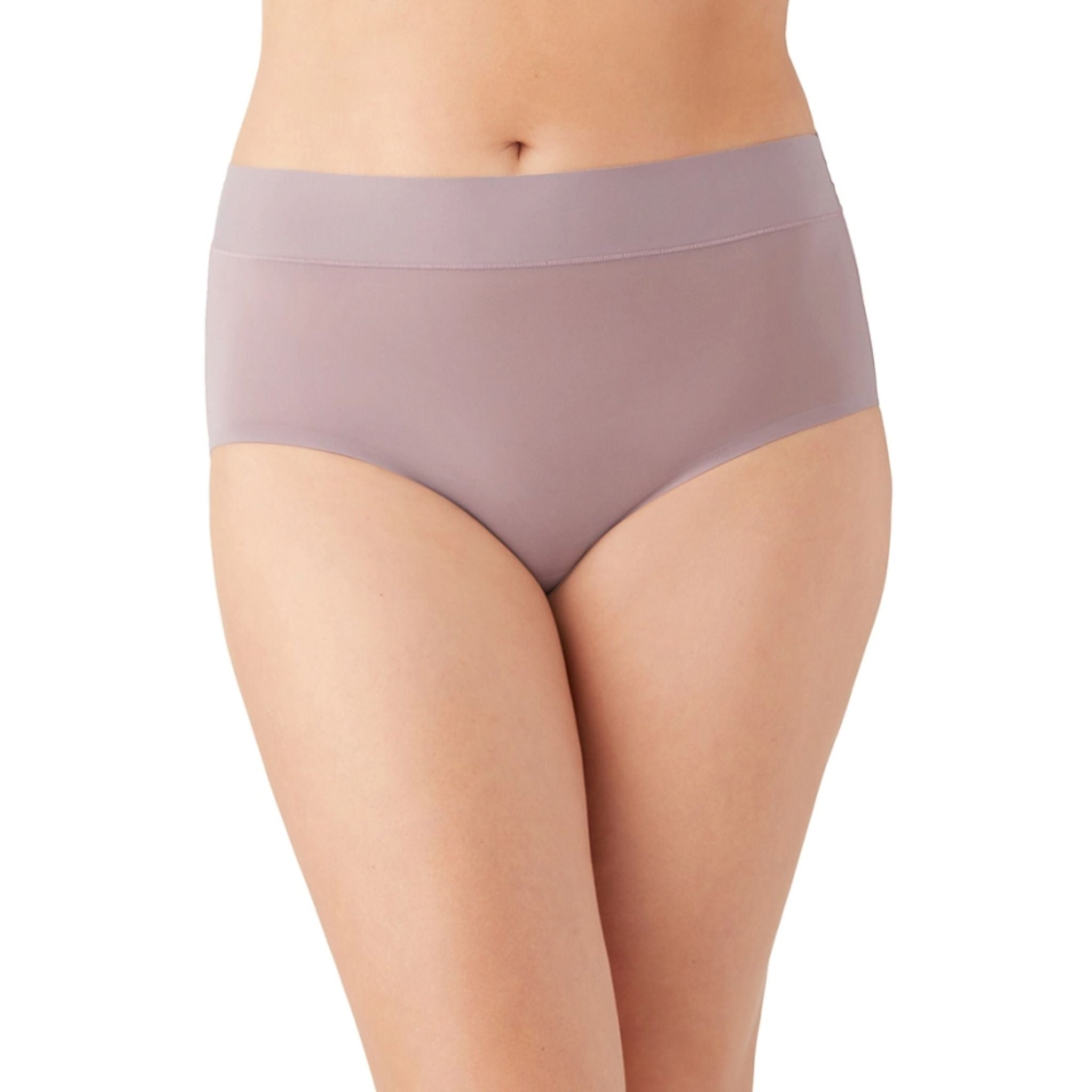 Uncomplicated and oh-so comfy, this easy-to-wear panty has an elastic-free waistband that won't pinch or dig and virtually vanishes under your clothes, making it the perfect start to any outfit.  Full coverage brief  Wide, elastic-free waistband won't pinch or dig and provides a smooth look under clothes  Bonded leg openings eliminate panty lines  Cotton gusset  Fabric content: Body: 79% Nylon/21% Spandex, Crotch Lining: 100% Cotton